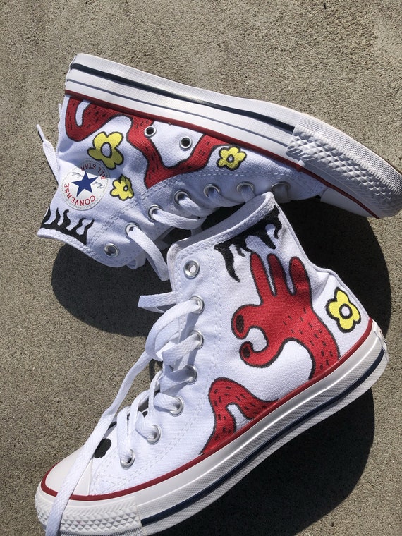 Custom Groovy Converse Custom Shoes Custom Converse - Etsy Custom Groovy Converse Custom Shoes Custom Converse - Etsy