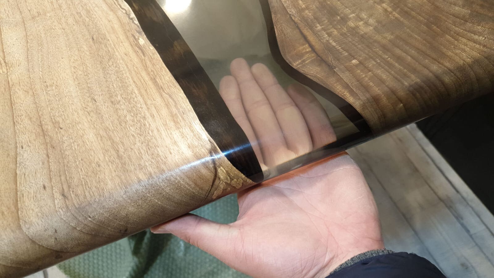 Epoxy Resin Table Walnut Transparent Epoxi Etsy