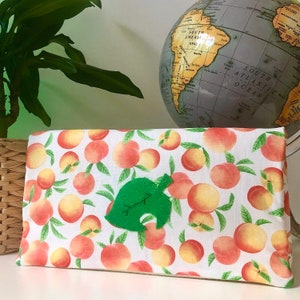 Animal Crossing New Horizons Peach Pattern Leaf Logo Nintendo Switch-fodral handgjort