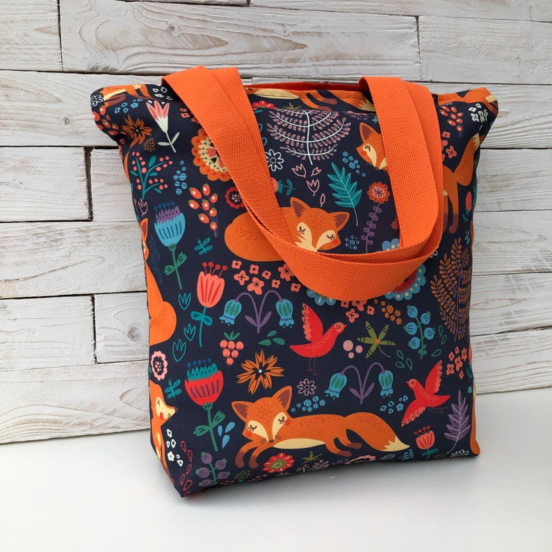 Handmade Fox Bag Shopping Bags Grocery Bag Holiday Bags Etsy