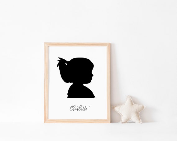 Printable Custom Silhouette Portrait Nursery Silhouette | Etsy