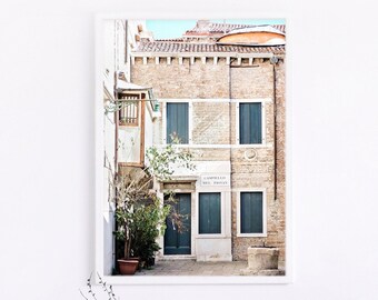 Blush Venice Print, Travel Photography, Door Print, Italy Wall Art