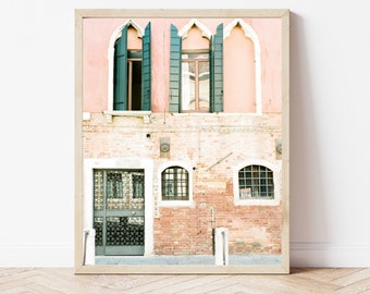 Blush Venice Print, Italy Wall Art, Italy Prints, Architecture Photo