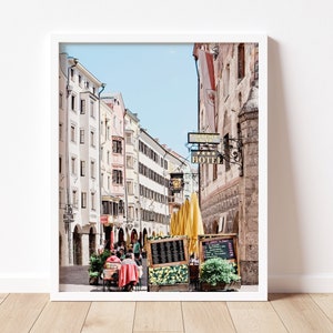 Innnsbruck Cafe Druck: Österreich Reisefotografie (Digitaler Download)
