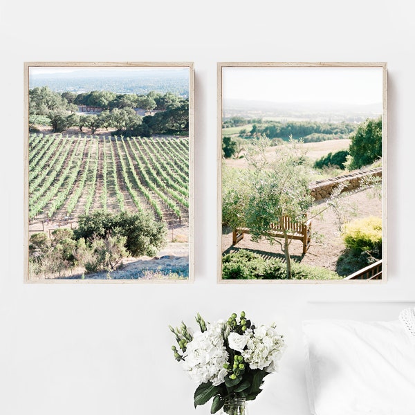 Sonoma Winery Print, Vineyard Photography, Wine Wall Art, Wine Print