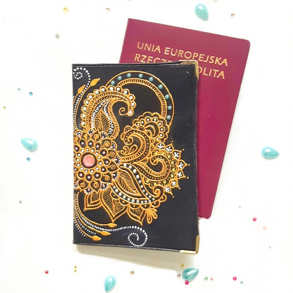 Vegan Passport Holder Painting Passport Wallet for Women Etsy