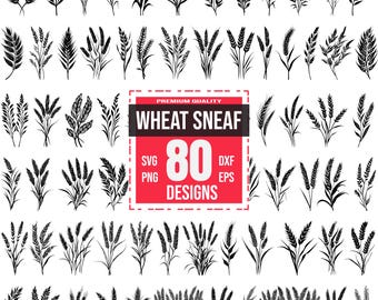 Wheat Sneaf Svg Bundle, Wheat Sheaf png, Wheat Sheaf dxf, Wheat Sheaf eps, Harvest Wheat svg, Rustic Wheat svg, Wheat Outline, Farm Wheat