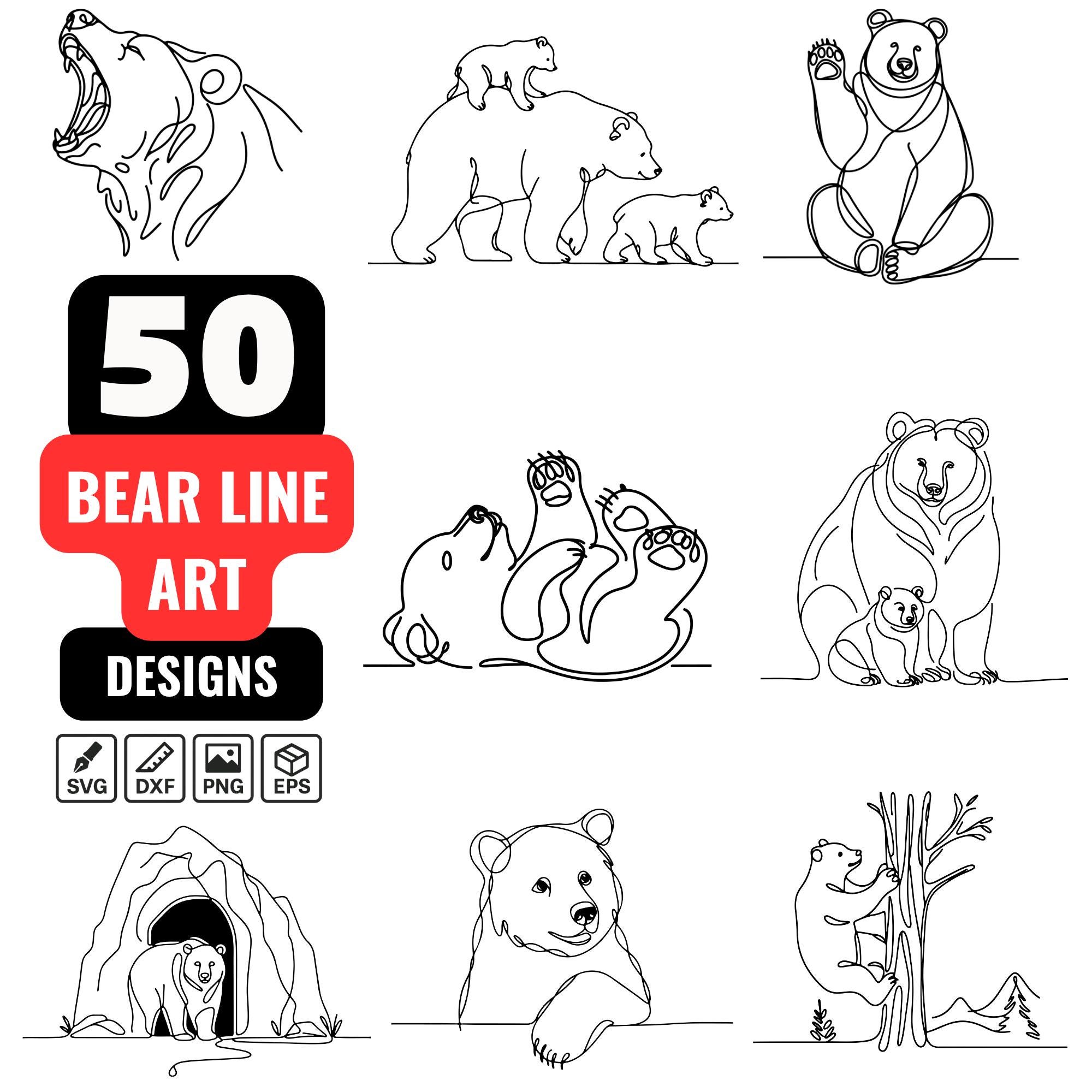 Grizzly bear tattoo - Etsy 日本, image size:2000x2000