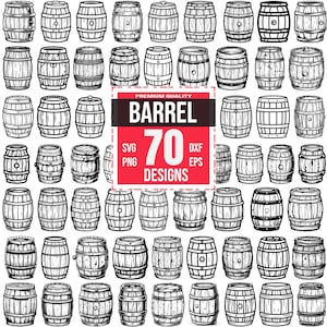 Barrel Svg Bundle, Wine Barrel svg, Wooden Barrel Clipart, Vintage Barrel svg, Barrel Illustration, Barrel Outline svg, Rustic Barrel svg