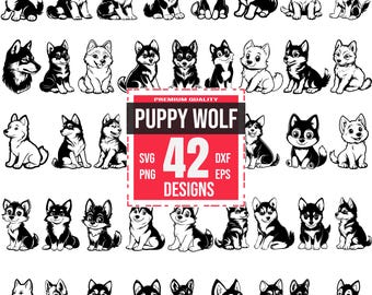 Welpe Wolf SVG, kleiner Wolf, Welpe Wolf Png, Baby Wolf, Welpe Wolf Clipart, Welpe Wolf Vektor, kleiner Wolf