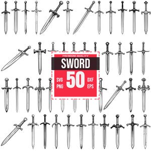 Sword Svg Bundle, Medieval Sword svg, Samurai Sword svg, Fantasy Sword svg, Sword Illustration, Sword Decal, Viking Sword svg, Sword Icon