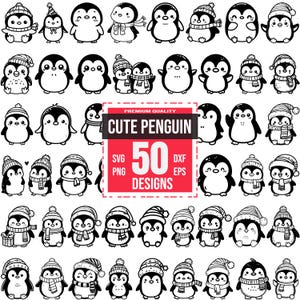 Niedliches Pinguin-Svg-Bundle, süßer Pinguin Png, Weihnachtspinguin svg, Feiertags-Pinguin svg, Festliche Pinguin svg, Winter-Pinguin svg, Baby-Pinguin