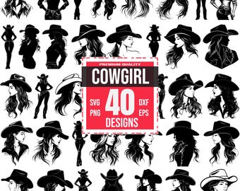 Pakiet Cowgirl Svg, Rodeo Svg, Country Girl Svg, Cowgirl Life Svg, Farm Girl Svg, Southern Svg, Western Svg, Cowgirl Vector, Wild West Svg