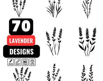 Lavender Svg Bundle, Lavender png, Lavender Clipart, Lavender Vector, Herb svg, Lavender Stem svg, Lavender Bouquet svg, Lavender Graphic