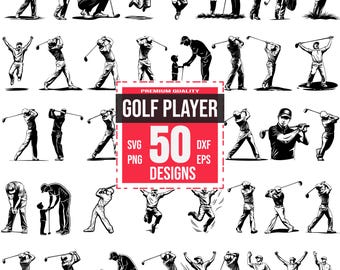 Golf Player Svg Bundle, Golf Action Pose, Golf Player Illustration, Golf Swing svg, Golf Tournament svg, Dynamic Golf, Realistic Golf Player