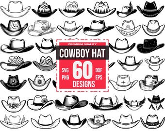 Cowboy Hat Svg Bundle, Cowboy Hat png, Western Hat svg, Country Hat svg, Rodeo Hat svg, Cowboy Hat Vector, Rancher Hat svg, Western Wear svg