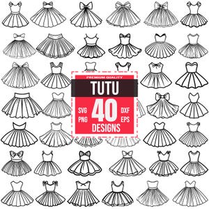 Tutu SVG Bundle, Tutu Kleid svg, süßes Tutu svg, Ballett-Tutu svg, Tutu-Rock svg, Tutu-Umriss, Tutu-Zeichnung, Tutu-Illustration, Tutu-Aufkleber