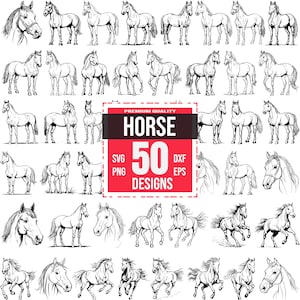 Paard Svg-bundel, paard png, paard dxf, rennend paard svg, wild paard svg, galopperend paard svg, overzicht paard, paardenhoofd svg, rustiek paard
