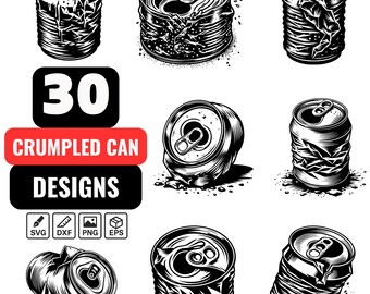 Crumbling Svg Crumpled Soda Cans SVG Bundle: Cut Files (digital Download) - Etsy UK