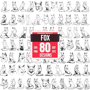 Fox Svg Bundle, Fox Illustration, Fox Decal, Woodland Fox svg, Fox Head svg, Cartoon Fox svg, Baby Fox svg, Fox Lover svg, Wild Animal