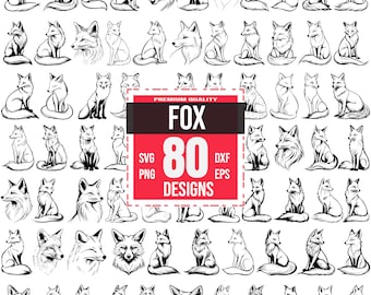 Fox Svg Bundle, Fox Illustration, Fox Decal, Woodland Fox svg, Fox Head svg, Cartoon Fox svg, Baby Fox svg, Fox Lover svg, Wild Animal