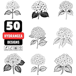Hydrangea Svg Bundle, Hydrangea flower svg, Hydrangea vector, Garden svg, Hydrangea design, Hydrangea clipart, Hydrangea png, Hydrangea dxf
