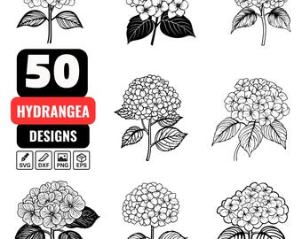 Hydrangea SVG, Hydrangea Flower SVG, Hydrangea Clipart, Hydrangea Files ...