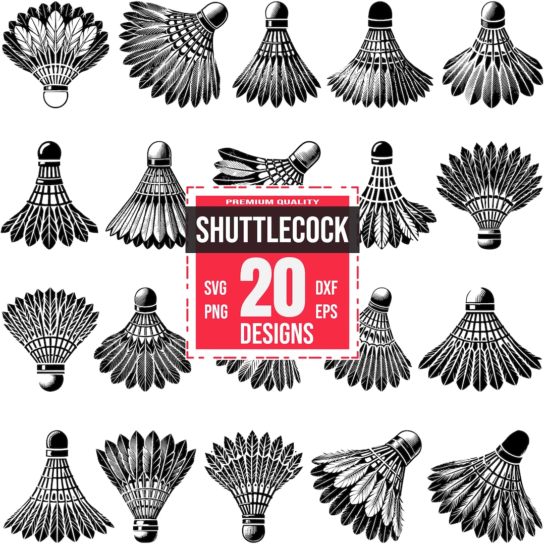 Shuttlecock Svg Bundle, Shuttlecock Png, Badminton Svg, Badminton ...