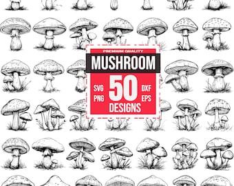 Mushroom Svg Bundle, Mushroom Drawing, Wild Mushroom svg, Magic Mushroom svg, Mushroom Icon, Mushroom Art, Forest Mushroom svg, Fungi svg,