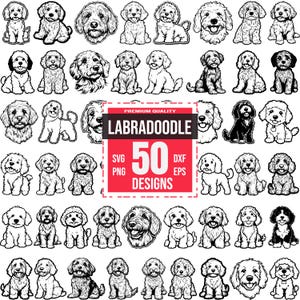 Labradoodle Svg Bundle, Labradoodle png, Labradoodle dxf, Labradoodle Clipart, Labradoodle Vector, Cute Labradoodle, Labradoodle Outline