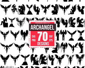 Archangel SVG | Powerful Angelic Design Sacred | Protector Clipart