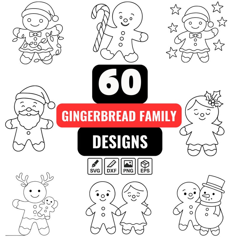 Gingerbread Family - Etsy