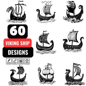 Viking Ship Svg Bundle, Drakkar svg, Viking Ship png, Norse Ship svg, Longboat svg, Viking Boat svg, Nordic Ship svg, Ancient Ship svg