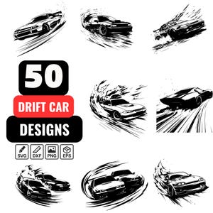 Paquete de SVG de coche de derrape, coche de derrape png, SVG de derrape, SVG de coche modificado, arte de coche de derrape, escena de coche de derrape, SVG de carreras callejeras, SVG de automoción