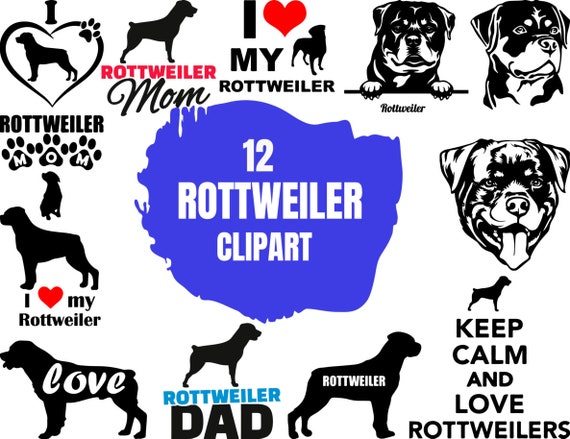 Download Rottweiler Svg Rottweiler Svg Bundle Rottweiler Cut File Etsy