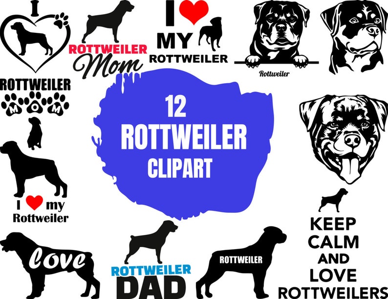 Rottweiler Svg Rottweiler svg bundle Rottweiler cut file ...