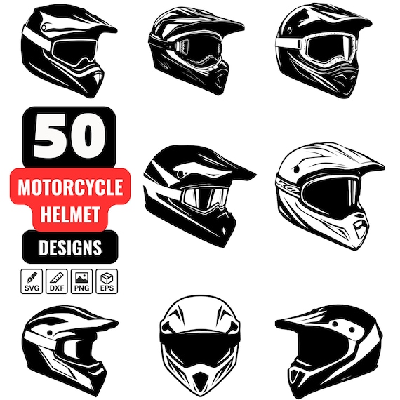 cricut motorcycle helmet 50 Detailed Motorcycle Helmet SVG Designs with Sport and Off-Road Helmet  Illustrations for Cricut and Digital Crafts
