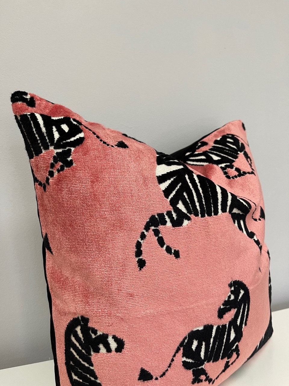 Pink Zebra Pillow 