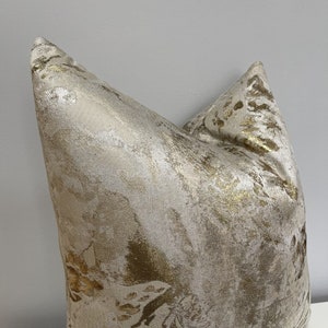 Aquarius Gold metallic pillow cover