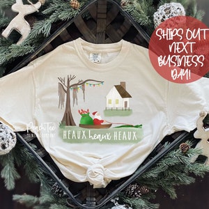 Louisiana Christmas T-Shirt, Heaux Heaux Heaux T-Shirt, Cajun Christmas Shirt, Women Christmas Shirt