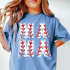 Baseball MAMA T-shirt, Women&#39;s Baseball Tee, Baseball Mama Shirt, Baseball Shirts for Her