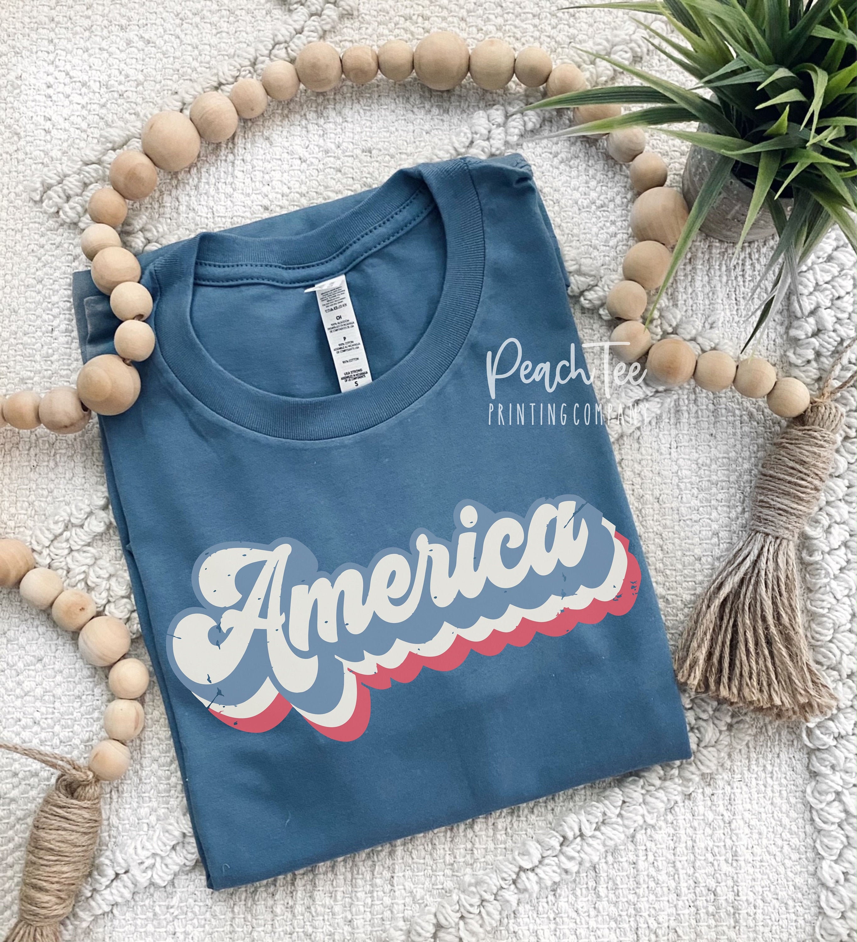 Retro America Patriotic T-Shirt,Distressed America T-Shirt,  Memorial…