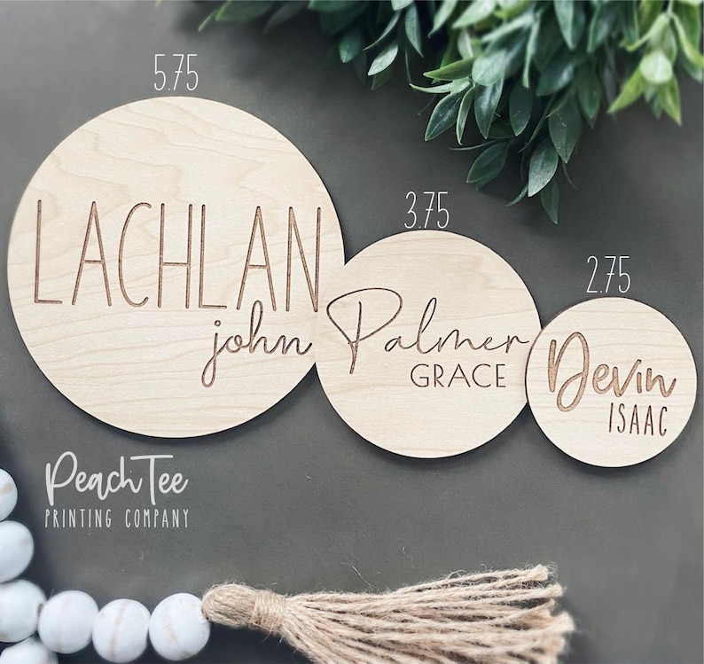 Wooden Baby Name Announcement Sign Wood Sign for Birth Etsy