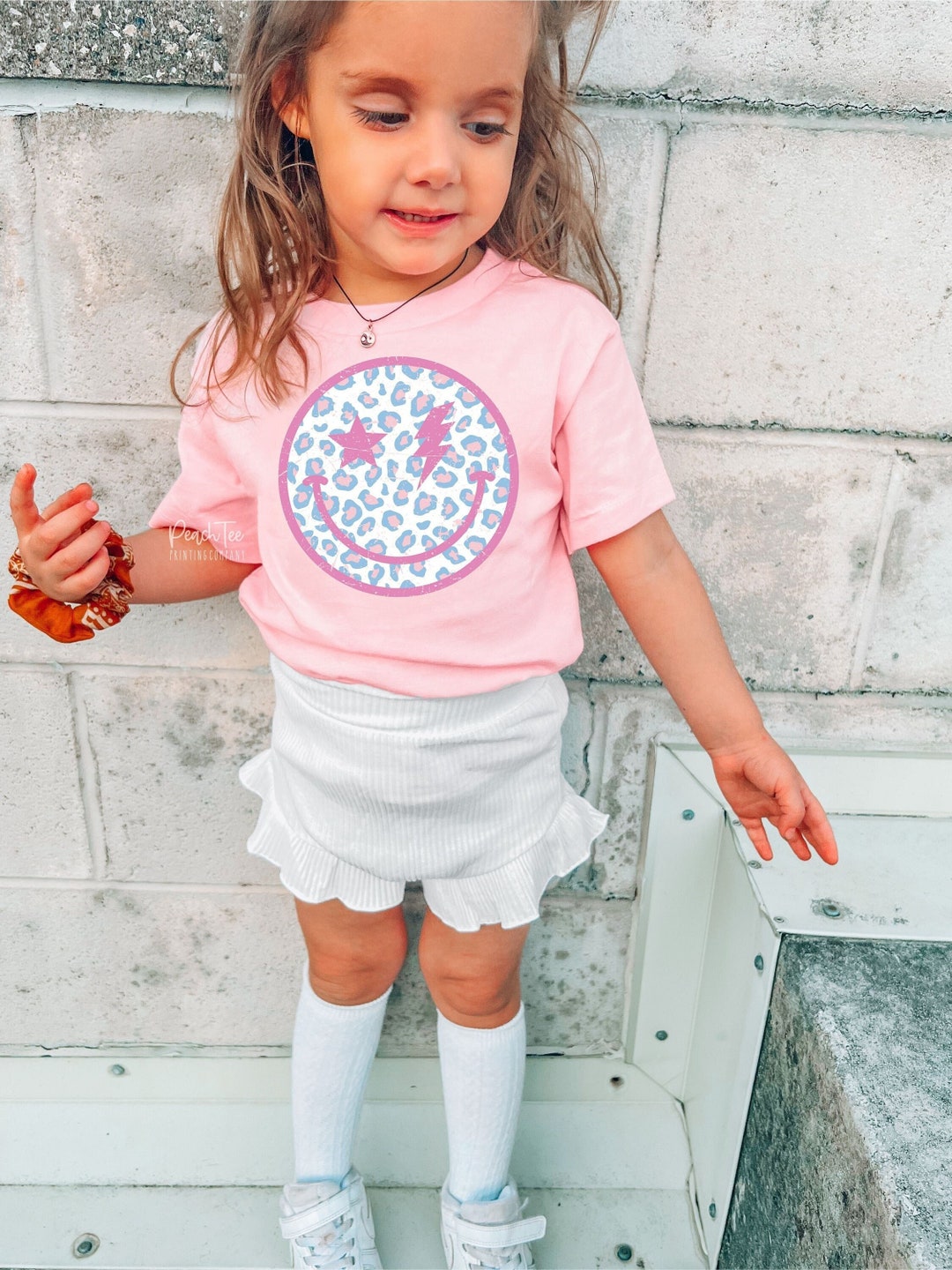 Happy Face Kids Tee, Kids Leopard Print Graphic Tee, Baby Graphic Tee ...