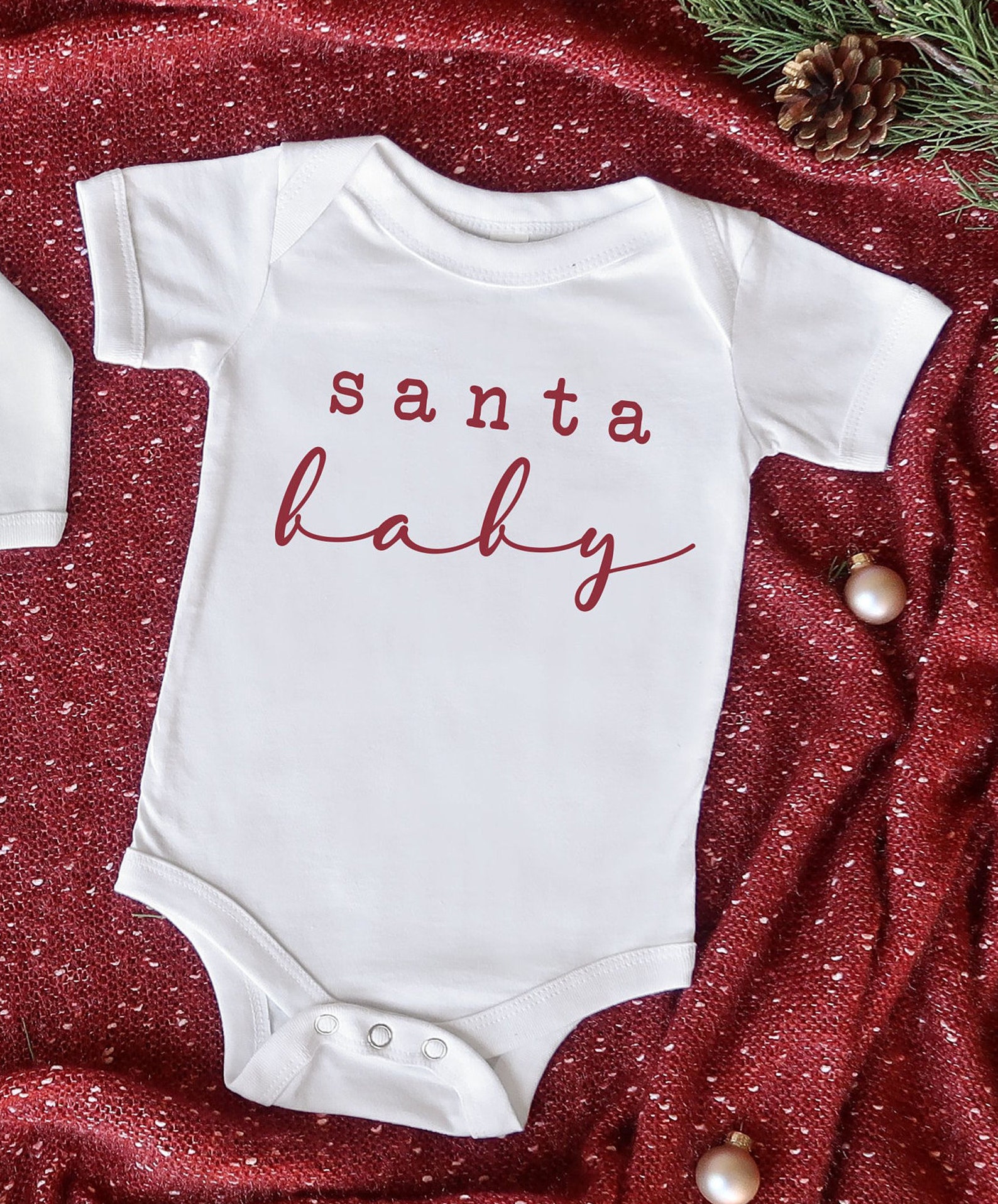 Christmas Baby Onesie Santa Baby Onesie Santa's Favorite Etsy Christmas Baby Onesies