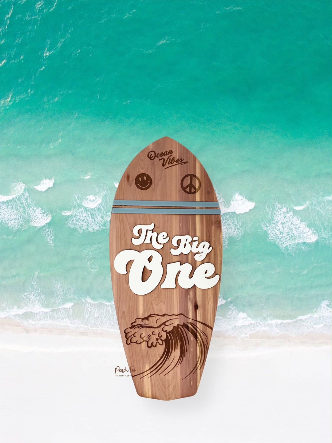 First Birthday Ocean Theme Cedar Surfboard, the Big One Decor Prop - Etsy