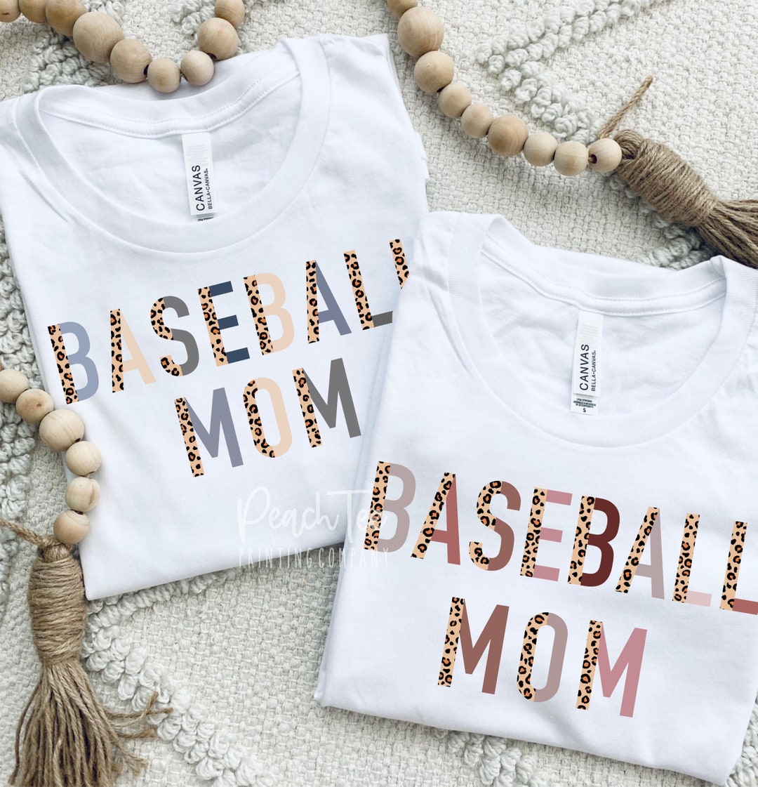 Leopard Baseball Mom Tshirt Women's Leopard Print Etsy