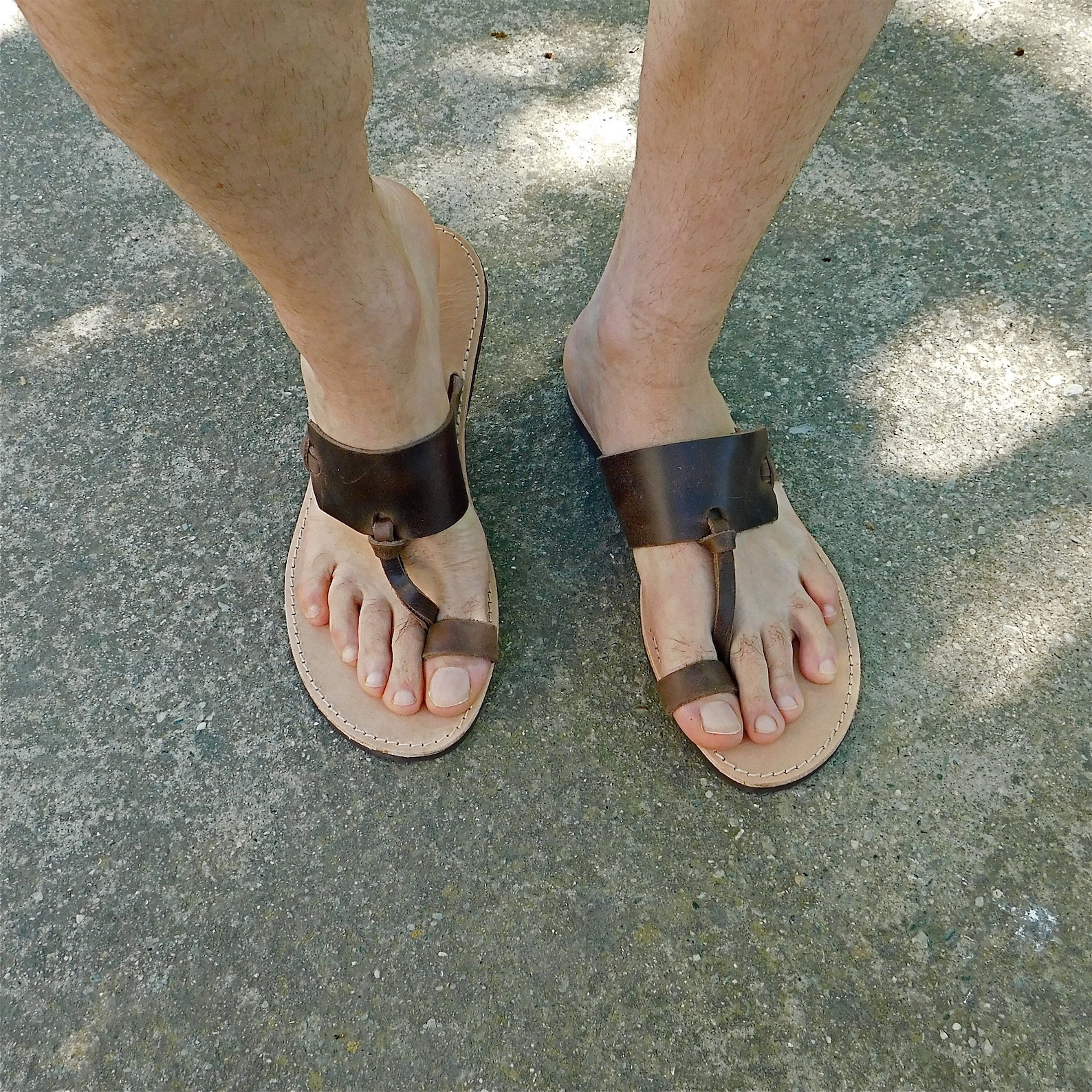 Mens boho sandals greek leather sandals brown sandals | Etsy