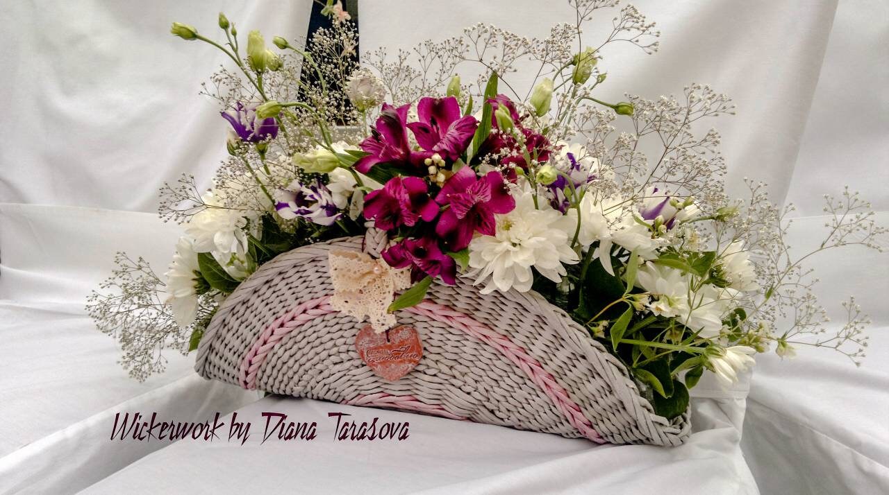 Wedding basket Wedding flowers basket Wedding girls basket Etsy