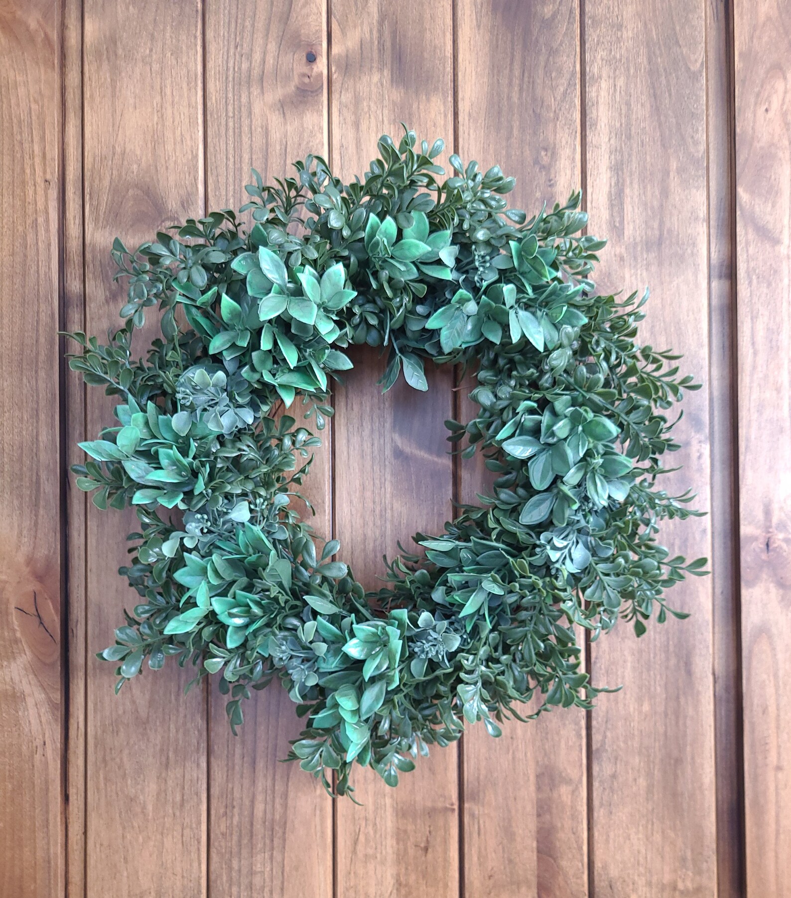 Greenery Wreath Faux Greenery Wreath Farmhouse Wreath Etsy